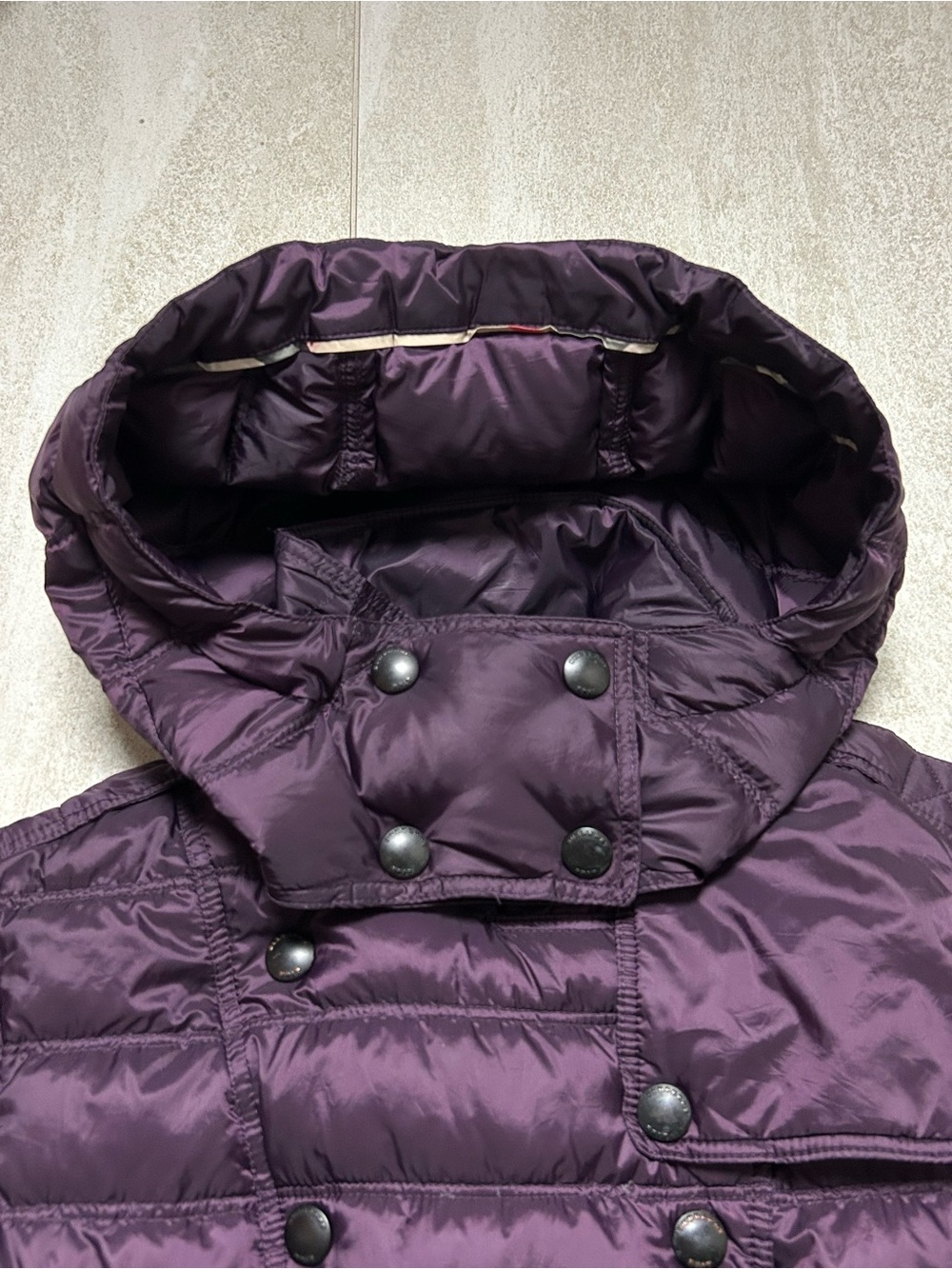 BURBERRY BRIT DOUBLE BREASTED DOWN PUFFER COAT SIZE MEDIUM - Picture 4 of 16